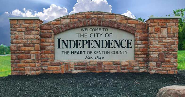 Independence, KY welcome sign